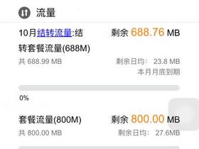流量不清零仅限下月使用 变更套餐后流量无法结转