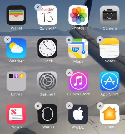 iOS 10支持删除系统自带应用