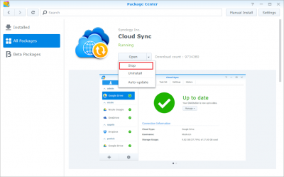 群晖Cloud Sync将文件同步到百度网盘提示:您的公共云配额已达上限